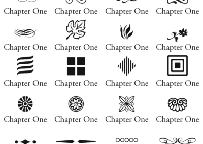 Chapter Title Ornamentation Options
