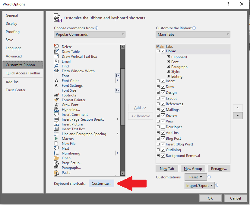 Keyboard shortcuts 2