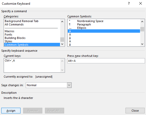 Keyboard shortcuts 4